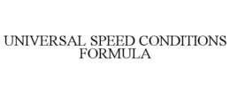 Mark drawing for UNIVERSAL SPEED CONDITIONS FORMULA