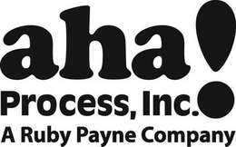 Mark drawing for AHA! PROCESS, INC. A RUBY PAYNE COMPANY