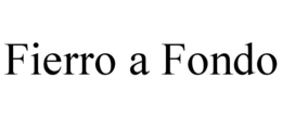 Mark drawing for FIERRO A FONDO