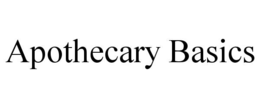 Mark drawing for APOTHECARY BASICS