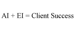 Mark drawing for AI + EI = CLIENT SUCCESS