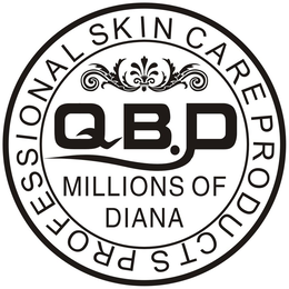 Mark drawing for QB.D MILLIONS OF DIANA PROFESSIONAL SKIN CARE PRODUCTS