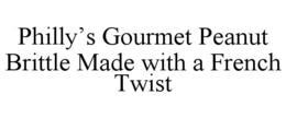 Mark drawing for PHILLY’S GOURMET PEANUT BRITTLE MADE WITH A FRENCH TWIST