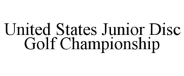 Mark drawing for UNITED STATES JUNIOR DISC GOLF CHAMPIONSHIP