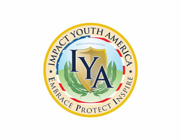 Mark drawing for IYA IMPACT YOUTH AMERICA EMBRACE PROTECT INSPIRE FOVEO NOSTRUM JUVENIS