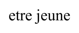 Mark drawing for ETRE JEUNE