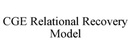 Mark drawing for CGE RELATIONAL RECOVERY MODEL