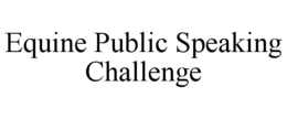 Mark drawing for EQUINE PUBLIC SPEAKING CHALLENGE