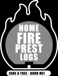 Mark drawing for HOME FIRE PREST LOGS SAVE A TREE - BURN ME!