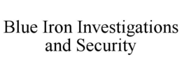 Mark drawing for BLUE IRON INVESTIGATIONS AND SECURITY
