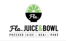 Mark drawing for FLA. JUICE&BOWL PRESSED JUICE ACAI POKÉ FLA.
