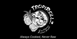 Mark drawing for TROPIROLLZ CARIBBEAN FUSION SUSHI ALWAYS COOKED, NEVER RAW