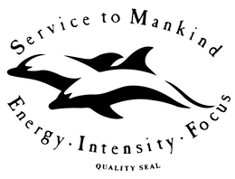 Mark drawing for SERVICE TO MANKIND ENERGY · INTENSITY · FOCUS QUALITY SEAL