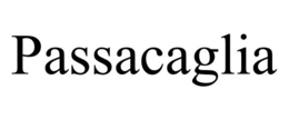 Mark drawing for PASSACAGLIA