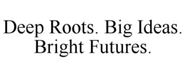 Mark drawing for DEEP ROOTS. BIG IDEAS. BRIGHT FUTURES.
