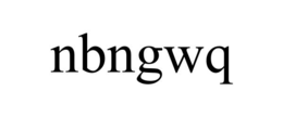 Mark drawing for NBNGWQ
