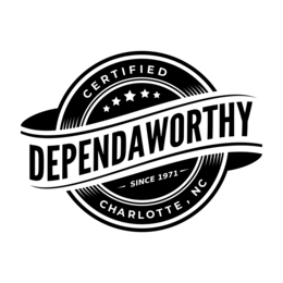 Mark drawing for CERTIFIED DEPENDAWORTHY SINCE 1971 CHARLOTTE, NC