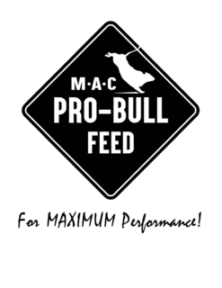 Mark drawing for M·A·C PRO-BULL FEED FOR MAXIMUM PERFORMANCE!