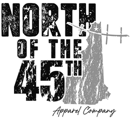 Mark drawing for NORTH OF THE 45TH APPAREL COMPANY