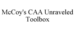 Mark drawing for MCCOY'S CAA UNRAVELED TOOLBOX