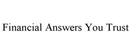 Mark drawing for FINANCIAL ANSWERS YOU TRUST