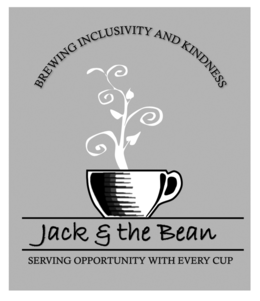 Mark drawing for BREWING INCLUSIVITY AND KINDNESS JACK & THE BEAN SERVING OPPORTUNITY WITH EVERY CUP