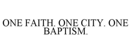 Mark drawing for ONE FAITH. ONE CITY. ONE BAPTISM.