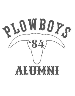 Mark drawing for PLOWBOYS '84 ALUMNI