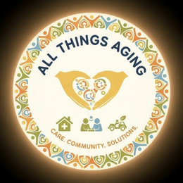 Mark drawing for ALL THINGS AGING CARE. COMMUNITY. SOLUTIONS.