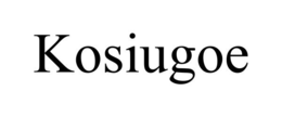 Mark drawing for KOSIUGOE