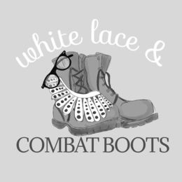 Mark drawing for WHITE LACE & COMBAT BOOTS