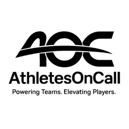Mark drawing for AOC ATHLETESONCALL POWERING TEAMS. ELEVATING PLAYERS.