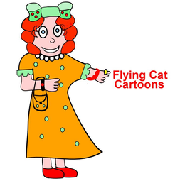 Mark drawing for FLYING CAT CARTOONS