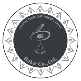Mark drawing for CÀ PHÊ RANG XAY NGUYÊN CHẤT BAKA COFFEE BYKIEN SINCE 1991 BAKA CO., LTD