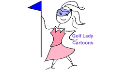 Mark drawing for GOLF LADY CARTOONS